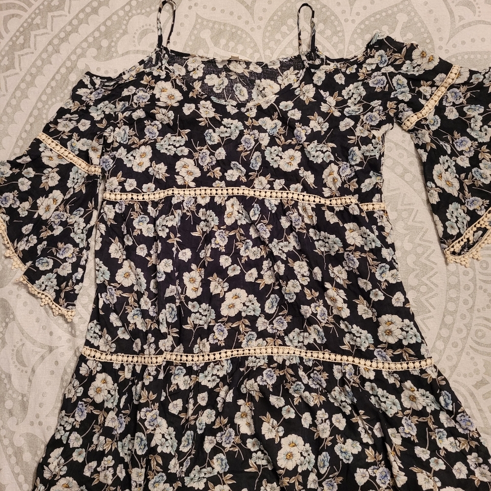 Flared sleeve off shoulder shirt
